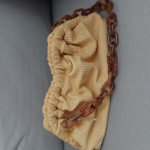 Mansur Gavriel Raffia Coud Clutch Bag